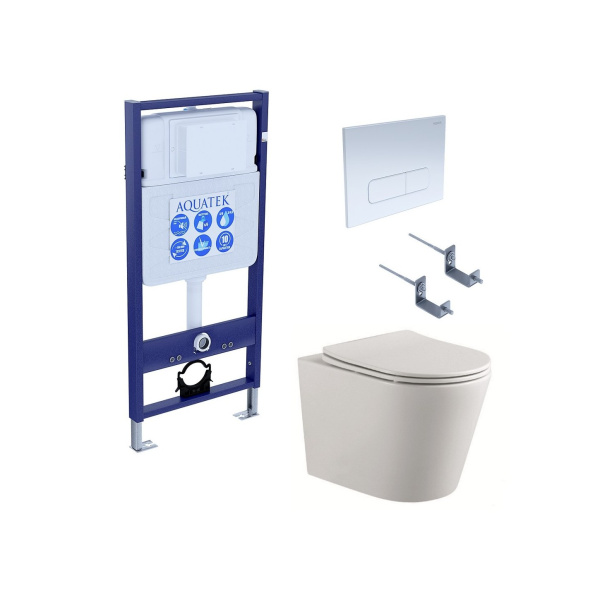 Инсталляция Set AQUATEK ВЕГА cmp-013 (рама AQUATEK Standard INS-0000012 с клавишей и крепежом