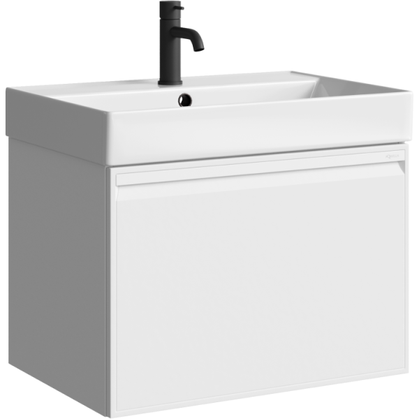 Тумба под умывальник подвесная "Pure" цвет белый «AQWELLA»
