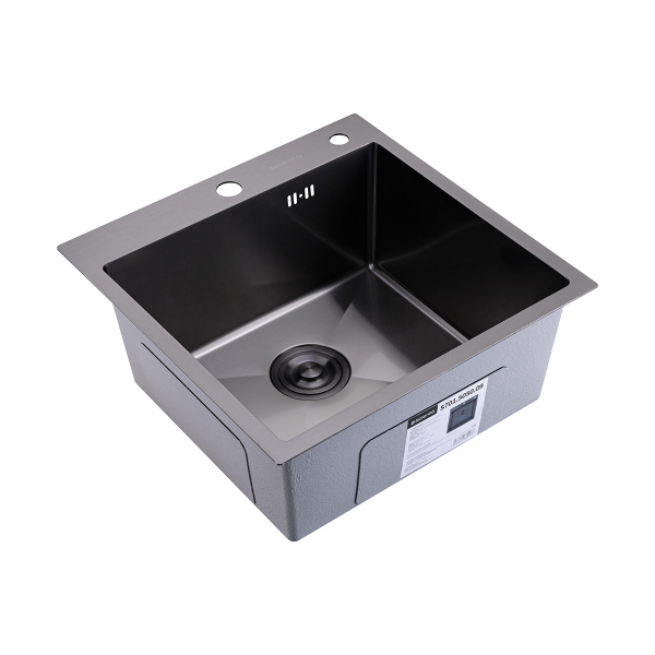 Кухонная мойка Splenka S701.5050.09 из нержавеющей стали в базу от 50см, графит