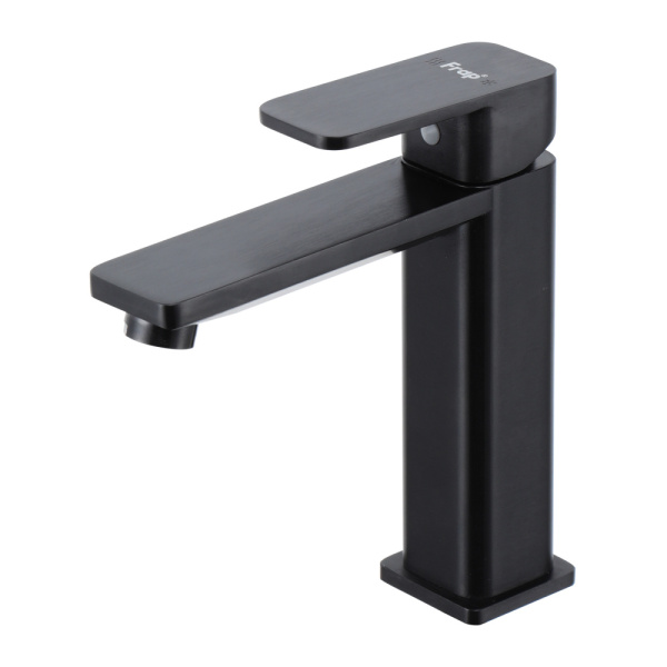 Смеситель для раковины черный  FRAP F10202-6