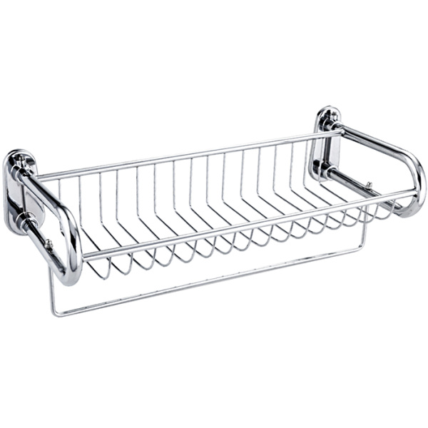 Полка с полотенцедержателем хром FRAP F336