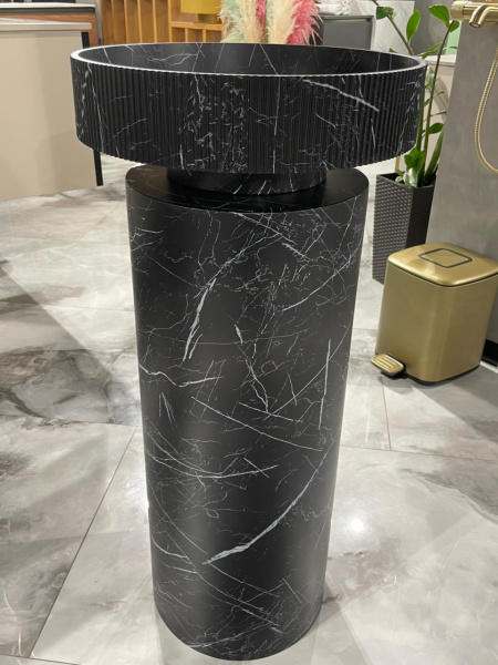 Пьедестал для раковины Corian 300*720 Nero Marquina в магазинах СантехГид
