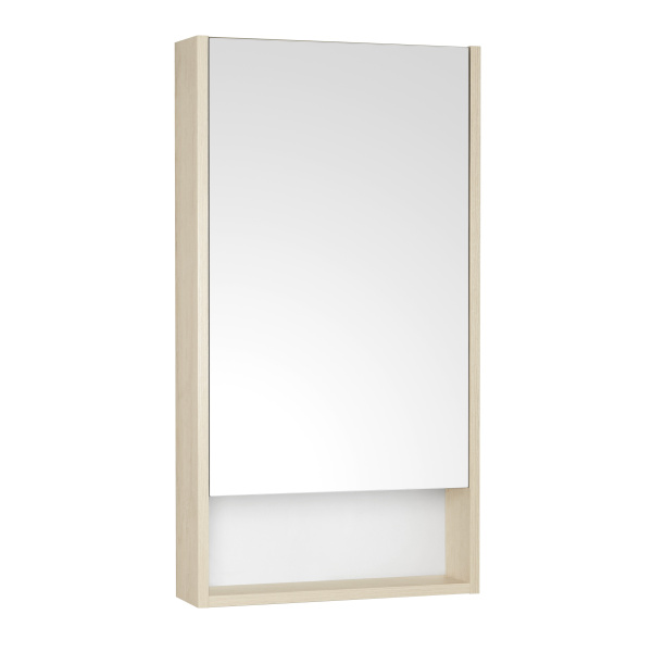 Зеркальный шкаф AQUATON Сканди 45 белый, дуб верона 1A252002SDB20