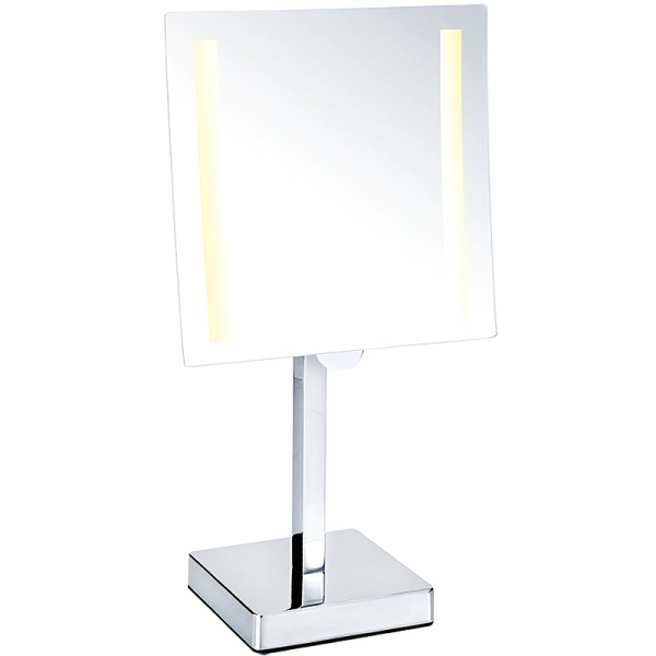 Зеркало с подсветкой настольное хром 20*20cm GAPPO G6205 