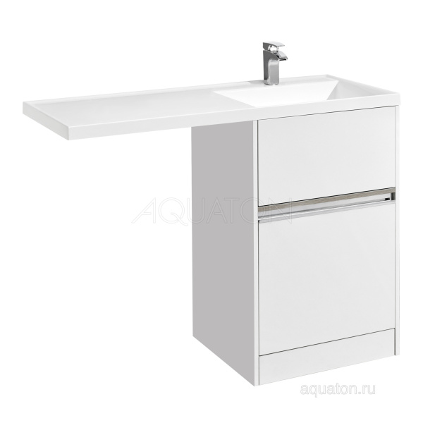 Тумба для раковины AQUATON Лондри 60 под стиральную машинку, белая () 1A235901LH010