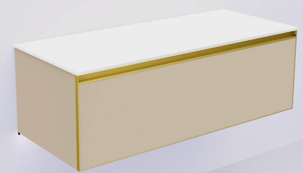 Тумба DAPHNE профиль MATT GOLD + внутр. подсв.