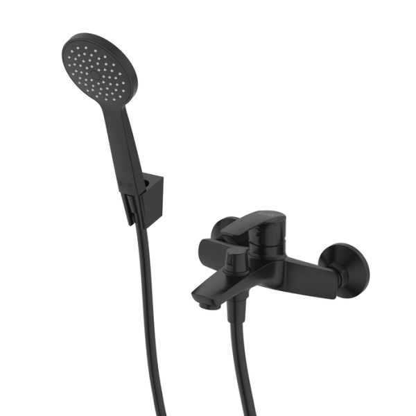 Смеситель для ванны, черный, Ray, IDDIS, RAYBL02i02