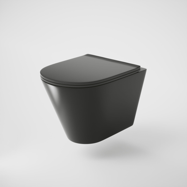 Унитаз подвесной Grossman (480х360х360) безободковый,черный матовый с тонкой крышкой GR-4477BMS