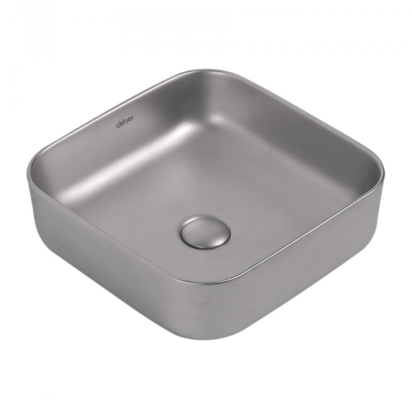 Раковина накладная ABBER Rechteck AC2211MS серебро матовое в магазинах СантехГид