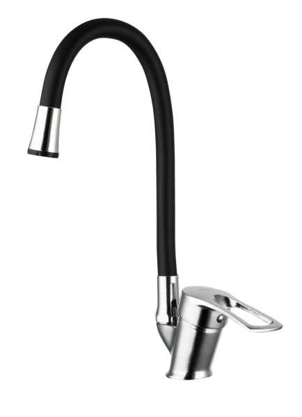 Смеситель для кухни с гибким изливом черный FRUD R41055-2