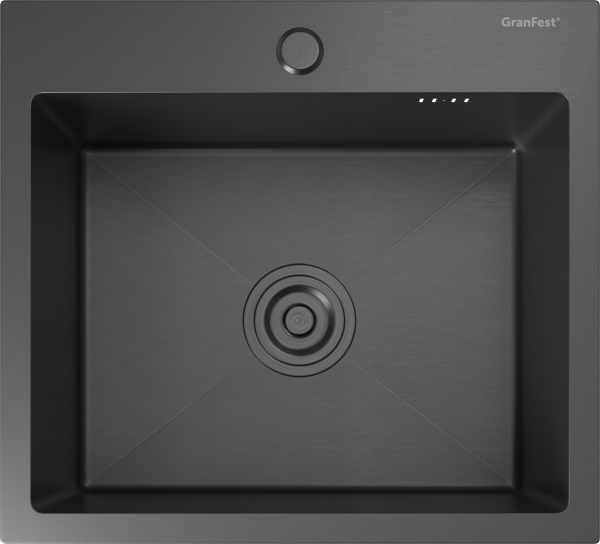 GranFest METAL (4844) Мойка PVD ГРАФИТ.1 чаша 485*440*215 мм