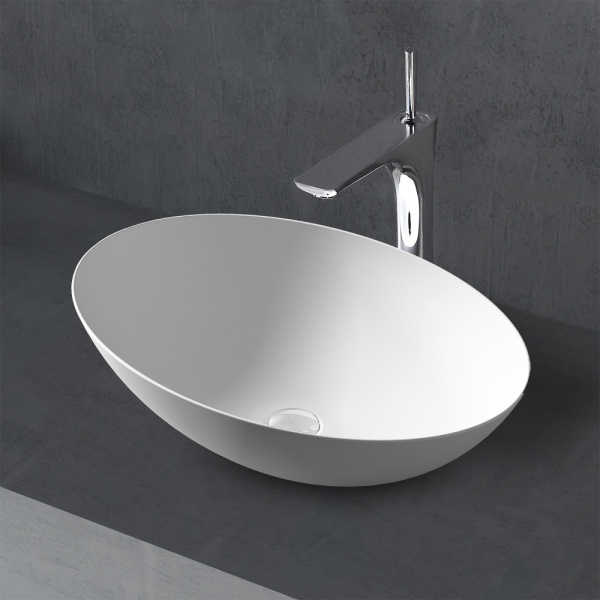 Раковина накладная ABBER Stein AS2609 белая матовая в магазинах СантехГид