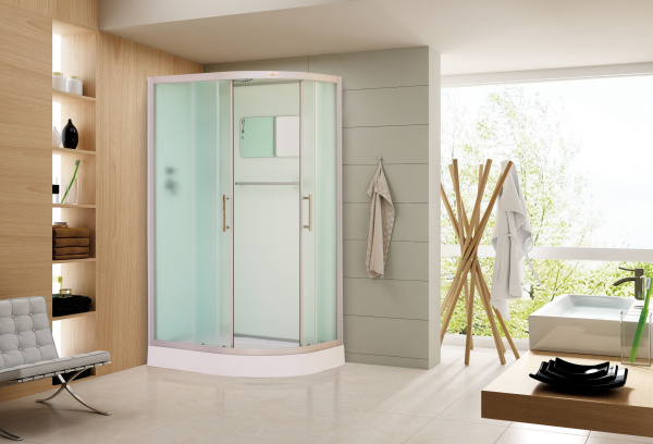 Душевая полукруглая кабина с крышей    EST-115CR(Left)    Размер:85 х 115 х 210см