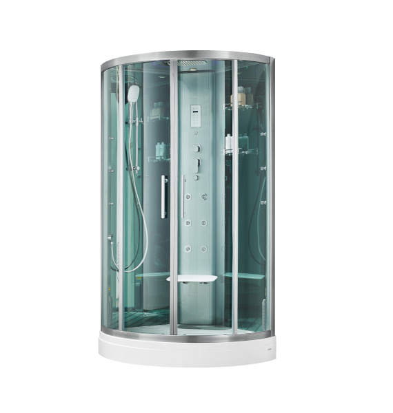Душ.каб. SSWW (1000х1000х2180) С ПАРОМ и гидромассажем, низкий поддон(16см), 3 места BU602