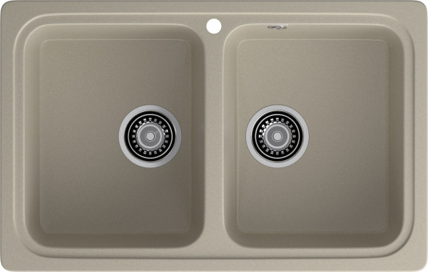 GRANFEST Мойка композит STANDART GF-S--780K  2 чаши 780*510 мм  топаз арт.GF-