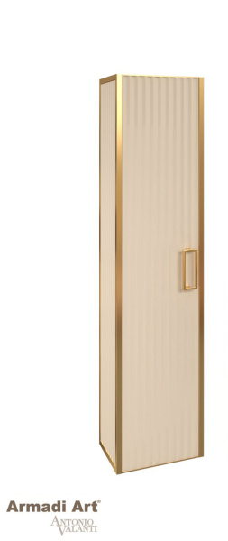 Пенал MONACO капучино глянец + золото без ножек