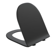 Сиденье для унитаза Grossman 4455BMS (тонкое, с крепежом) черное матовое,