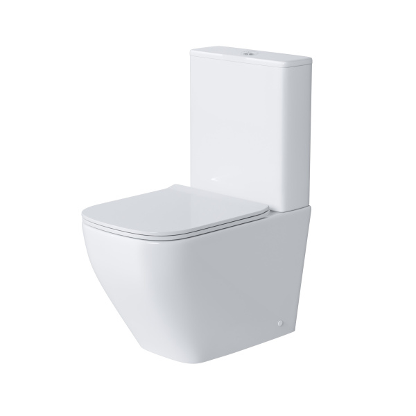 Унитаз напольный Grossman Style (620х365х830) безободковый,белый с тонкой крышкой,микролифт, GR-4453S
