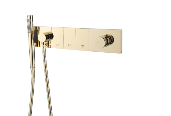 Смеситель ZODIAC с ручным душем GOLD