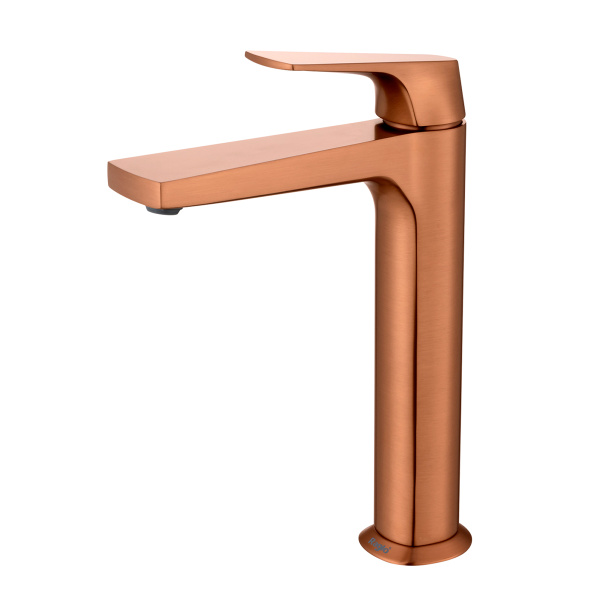 Смеситель Raglo для раковины высокий монолитный, матовая медь R07.15.33