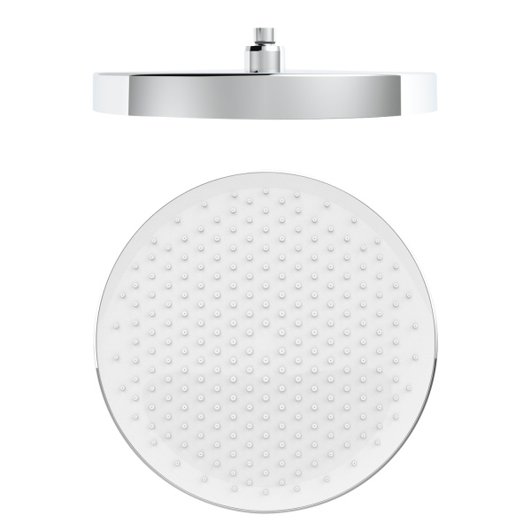 Лейка верхняя Raglo R452.09 для душа ∅320мм 1 режим круглая пластик/силикон, хром 