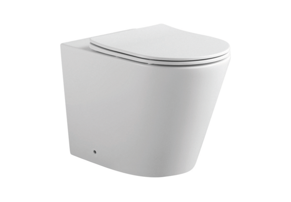 Унитаз приставной Aquatek Вега безободковый, тонкое сиденье с механизмом плавного закрыван AQ1906-00