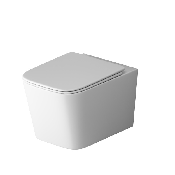 Унитаз подвесной Grossman (485х340х290) безободковый,смыв торнадо,белый матовый с тонкой GR-4404MSQ