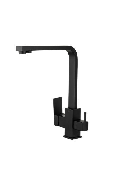 Смеситель для кухни с фильтром питьевой воды черный FRAP F43802-6