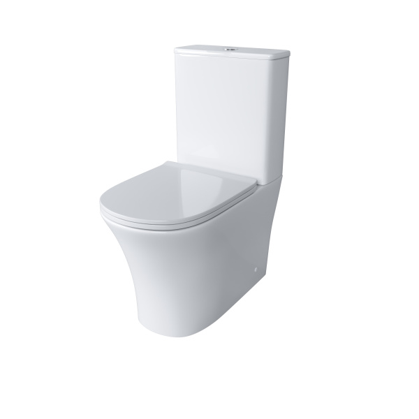 Унитаз напольный Grossman Classic (620х365х820) безободковый,белый с тонкой крышкой,микролифт, GR-4466S