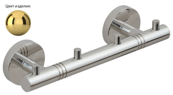 Вешалка КАНЬОН - 4 крючка / L 200 (Золото)