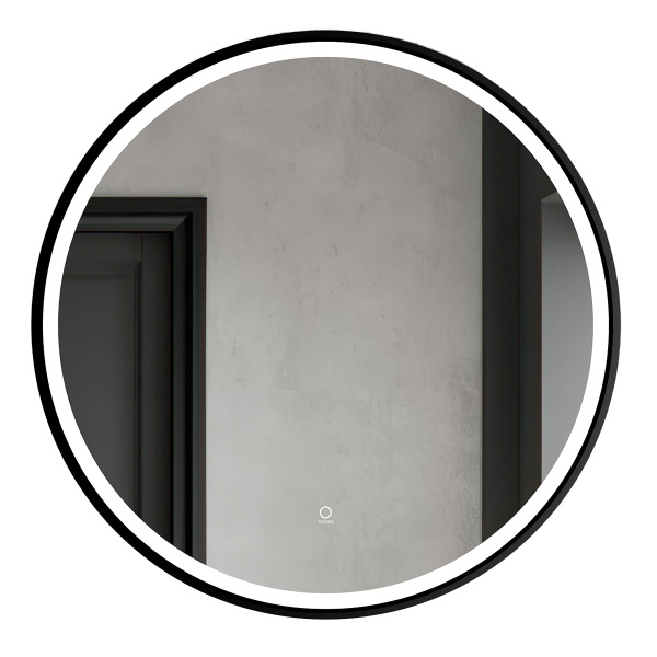 Зеркало AZARIO Aurora D800 с подсветкой, сенсорный выключатель с функцией диммера, алюминиевая черная рама () AZ-Z-012CS Зеркало AZARIO Aurora D800 с подсветкой, сенсорный выключатель с функцией диммера, алюминиевая черная рама () AZ-Z-012CS