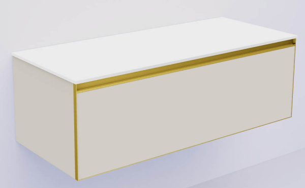 Тумба CASHMERE профиль MATT GOLD + внутр. подсв.