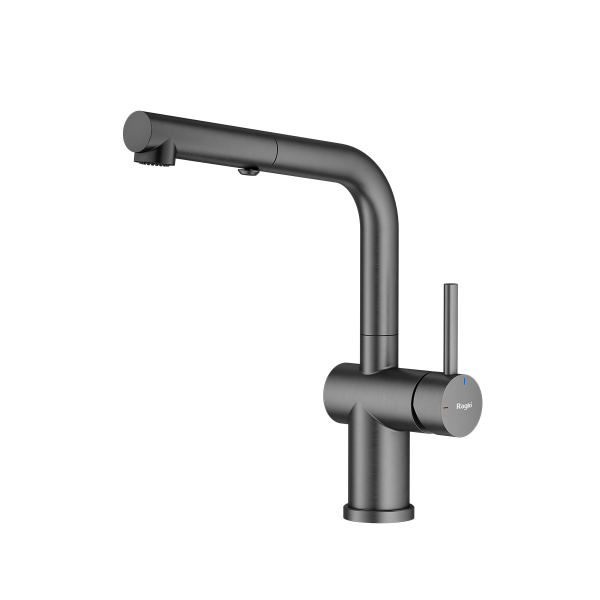Смеситель Raglo для кухни  с выдвижным изливом, графит R86.49.09