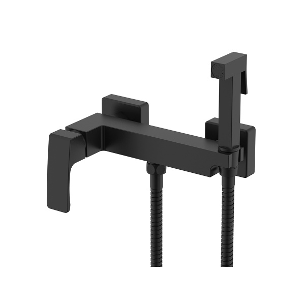 Смеситель Raglo с гигиеническим душем настенный , черный R01.51.06