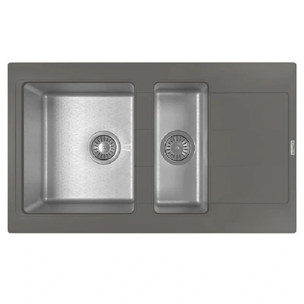 Мойка "Комби" 860 К, серый шелк FS