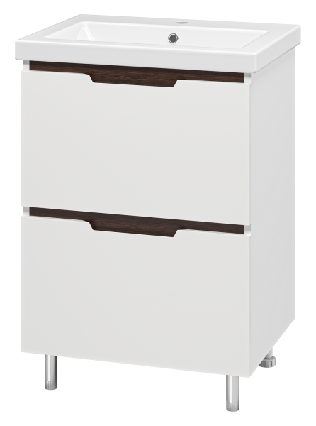 Лайм - 60 Тумба напольная  с 2 ящ. комбинированная + раковина