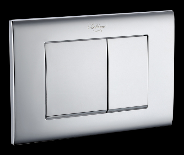 Кнопка для инсталляции, пластик CHROMO, глянец, квадратная