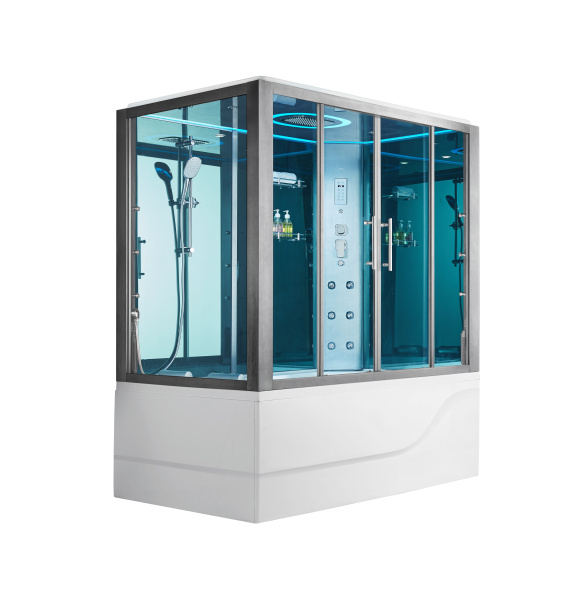 Душ.каб. SSWW (1700х1200х2200) С ПАРОМ и гидромассажной ванной (69 см), 3 места BU616R