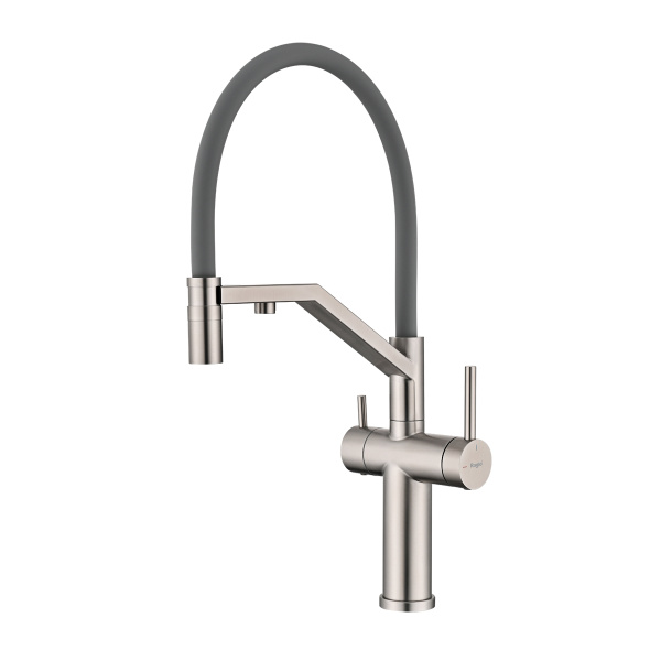 Смеситель Raglo R20.62.05 для кухни с подключением к фильтру съёмный гибкий излив  с магнитным фиксатором, сатин