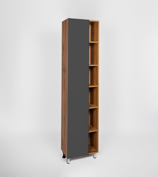 Шкаф-пенал VIANT БОСТОН 45 напольный графит/дуб вотан () VBOS450G-PEN