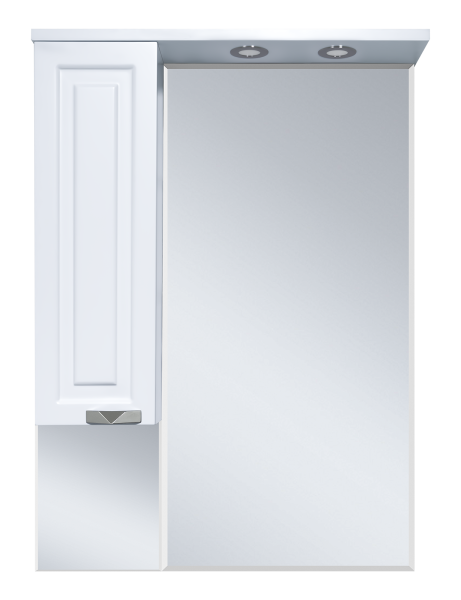 Зеркало-шкаф Терра - 70 белый левый