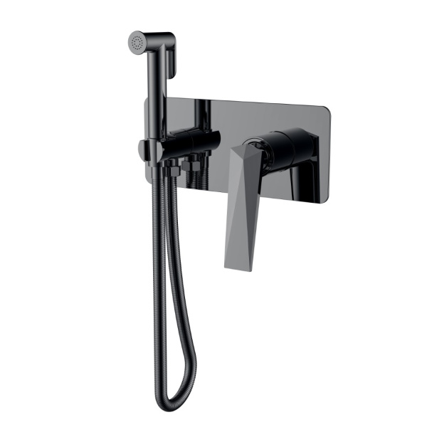 Гигиеническая лейка со смесителем VENTURO Shine Gun Metall