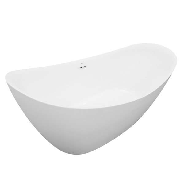 Ванна акриловая свободностоящая Azario GARDENIA Matt 1700х770х720 в комплекте с сифоном и металлической рамой. белый матовый (AZ-6608M)