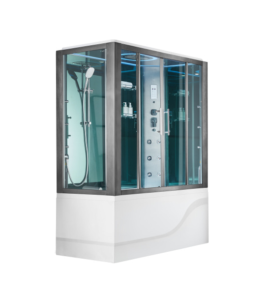Душ.каб. SSWW (1700х850х2200) С ПАРОМ и гидромассажной ванной (69 см), 3 места BU615R