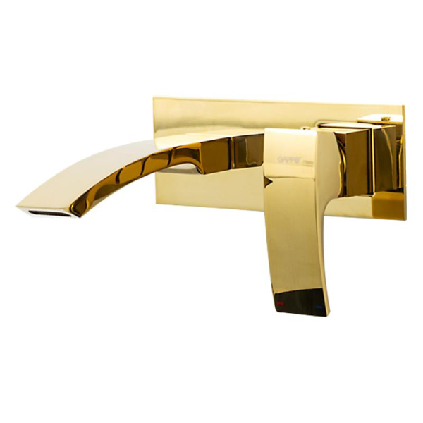 Смеситель встроенный для раковины золото глянец GAPPO G1007-23