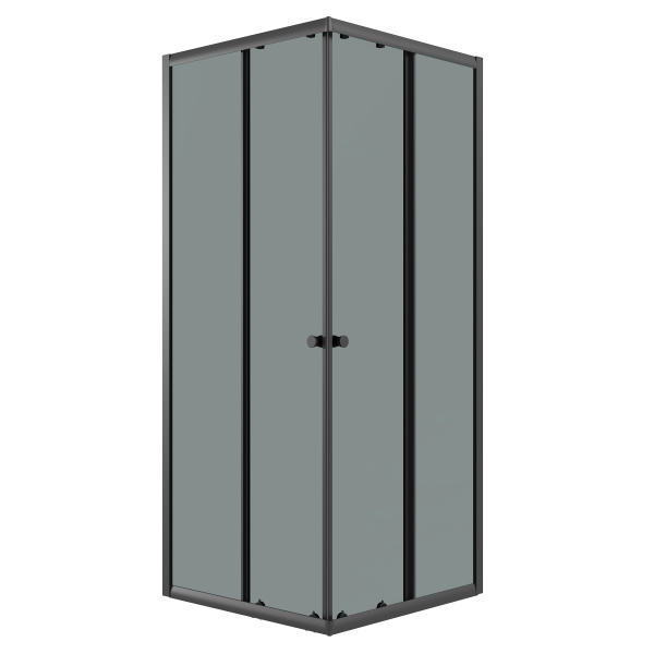 Душевое ограждение Niagara Eco (100х100х190) квадрат,раздвижное,черный,стекло тонированное,1 место NG-1010-14QT 