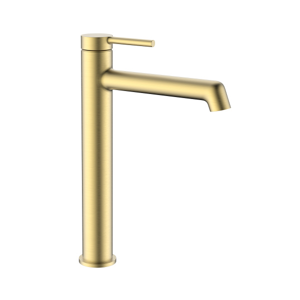 Смеситель Raglo для раковины высокий монолитный, сатин золотой R20.15.03