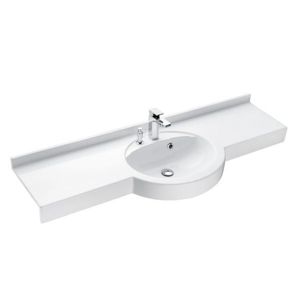 Раковина AQUATON Отель 5/150 белая с навесами 1A70133NOT010 в магазинах СантехГид