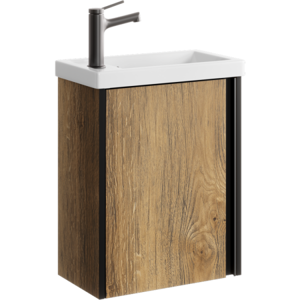 Подвесная тумба 45 см с одной универсальной дверью в цвете дуб балтийский,