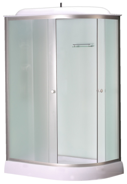 Душевая кабина LORANTO 120х80х215 с низким поддон 13 см, белое закаленное стекло 4 мм профиль хром () CS-66121L F 120